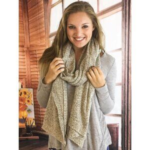 NWT Boutique Beige Cozy Long Knit Scarf